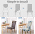 Set 6,Stretch Dining Chair Covers,Dining Room Chair Cover of Kitchen Chair Covers,Detachable Washable Chair