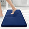 Smiry Memory Foam Bath Mat 24x16 - Extra Soft and Absorbent Non Slip Washable Carpet for Bathroom, Navy Blue
