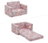 2-in-1 Ulax furniture Kids Convertible Sofas Children Flip-Out Sofa - to Lounge Chair (Pink Unicorn)