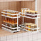 Mustorn 2 Pack Pull Out Spice Rack Organizer for Cabinet, 2 Tier