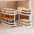 Mustorn 2 Pack Pull Out Spice Rack Organizer for Cabinet, 2 Tier