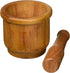 Uniware Heavy Duty Wood Mortar and Pestle, 4" x 4.5"