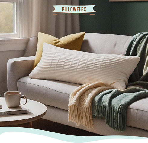 Pillowflex Premium Polyester Throw Pillow Insert - 12x18 - Ultra Soft Large Rectangle Pillow, Couch Sham, 1 Soft