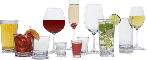 Carlisle FoodService Products Alibi Round Clear Glass, 1.8 Ounces, (Pack of 24) for Restaurants, Catering