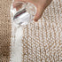 MILVOWOC Luxury Chenille Shaggy Bath Mats, Non-Skid Soft Rugs for Bathroom, Machine Wash/Dry, Khaki/White (17x24 Inch)