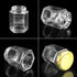Betrome 30 Pack 6oz Hexagon Glass Jars with Gold Lids, Clear Glass Canning Jars for Jams, Shower Favors, Craft
