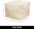 Cozy 16.5" 16.5"x 12.9", Chardin home Unstuffed Ottoman, & Bohemian Pouf Covers, Hand Crafted Casual Seating, Footrest