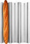 Nonstick Baguette Pan, 3 Slots Perforated French Bread Baking Mold, Silver