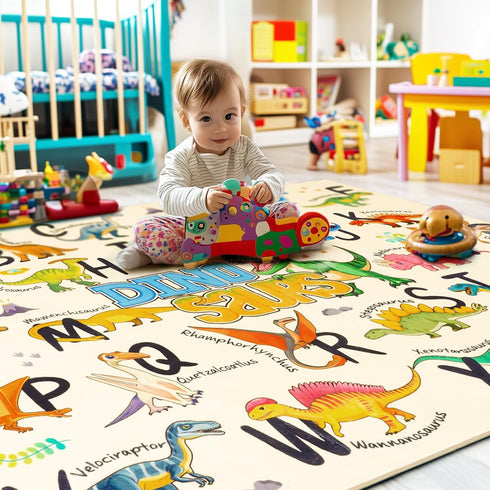 Bolacrom Kids Rugs for Playroom Educational Rug for Learn The ABC Alphabet, Soft Machine Washable Non-Slip Cute Carpet