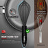 Walfos Silicone Whisk Set of 3, Stainless Steel Wire Kitchen Whisks for Non-Stick Cookware