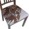 SearchI Stretch Printed Chair Seat Covers Set of 4, Removable Washable Protector for Dining Room Chairs