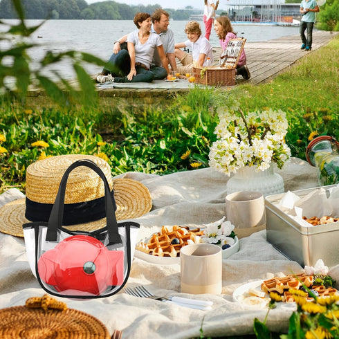 Beautyflier Carrying Bag for DASH Mini Waffle Maker 4 Inch, Portable Clear Organizer Bag for Baking and Cooking (Bag