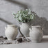 7.36 Inch,Pottery Enra White Ceramic Vase Decorative Vase for Home Dcor, Farmhouse Rustic Vase for Dining Table, Living