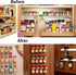 4 Pack 20-Clips Spice Gripper Clip - Wall Mounted Kitchen Spice Jar Rack Organizer with Adhesive Tape