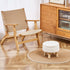 Wimarsbon Storage Ottoman, Modern Round Footrest with Soft Padded Seat, Teddy Velvet Footstool with Wood Legs, Accent