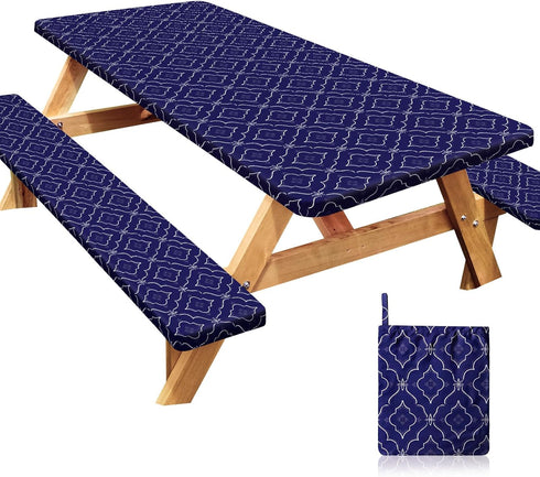 Joy Bubble Picnic Table Cover with Bench Covers Windproof Waterproof Picnic Table Covers Camping
