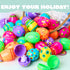 200 2.3" JOYIN Pcs Plastic Printed Bright Easter Eggs Tall for Easter Hunt, Basket Stuffers Fillers, Classroom Prize