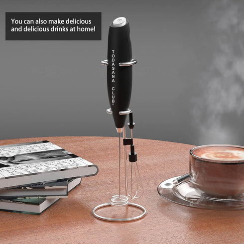2024 Milk Frother Wand - Best Double Whisk Handheld Mixer for Coffee, Cappuccino, Frappe, Matcha & More