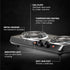 OVENTE Electric Countertop Double Burner, 1700W Cooktop with Stainless Steel Coil Hot Plates, Black