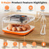 QVKHPCL 12 6 Incubators for Hatching Eggs Egg Digital Egg Incubator Precision Auto Temp Humidity Control Gear