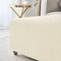 ANWUCHEN 18x30x25 inches, 0.45 lbs, Ottoman Cover - High Stretch Knitted Jacquard Fabric, Medium Beige, Square
