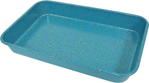 casaWare Toaster Oven Baking Pan - 7 x 11-inch Ceramic Coated Non-Stick (Blue Granite)