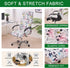 CRFATOP Stretch Computer Office Chair Cover with Durable Zipper Universal Rotating Chair Desk Chair Cover Simplism Style High Back Chair Slipcover for Desk Computer Chair,L,A29 by CRFATOP