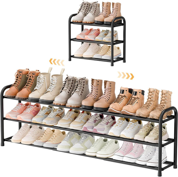 ENJOYBASICS Expandable Shoe Rack, 46.5'' Wide - 20 Pairs Adjustable Shoe Organizer