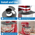 Mixer Bowl Cover for Kitchen-Aid K5GB 5 Quart Glass Part, Mixer Glass Bowl Splatter Guard Lid with Ingredient Opening