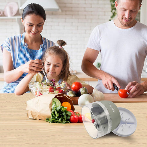 Handheld Spiralizer Vegetable Slicer, 4 in 1 Heavy Duty Veggie Spiralizer for Zucchini, Salad, Carrot, Fruit