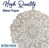 Royal Lace Medallion Lace Round Paper Doilies, 10-Inch, Silver, Pack of 8