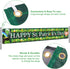 Large Happy St. Patrick's Day Banner, Shamrock Clover Decor, Lucky St. Patty's Day Door Hanging Decorations for Indoor