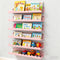 Nursery Book Shelves Set of 6, Pink Metal Floating Shelves for Wall,