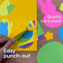 130 2-Sided Pieces Eggs, Baby Chicks & Bunny Punch Out Paper Cutouts for Easter Decorations, US Made Card Stock cutouts