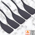 Ram-Pro Pack of 2 Melamine Solid Black Spatulas, Heat-Resistant Rubber Turner Kitchen Utensils for Cooking