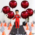 KatchOn Huge Metallic Red Balloons - 22 Inch, Pack of 6 Round 4D Mylar Balloons for Birthday, Anniversary Decorations