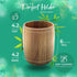 Bamboo Kitchen Counter Utensil Crock Holder - Oval Acacia 6" x 4 1/2"