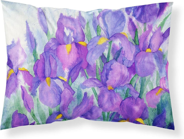 Caroline's Treasures IBD0256PILLOWCASE Standard Pillowcase, Purple Iris Fabric, Lightweight Super Soft Easy Care