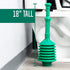 JS Jackson Supplies Professional Bellows Toilet Plunger, High Pressure Thrust for Heavy Duty Clogs, Green