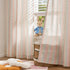 jinchan 84 inch Grommet 2 Linen Curtains for Living Room Candy Striped Curtains Length for Baby Girls Kids Room Ticking