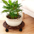 1 Packs 14 Inch Rolling Plant Stand with Wheels Metal Plant Caddy with Wheels Heavy Duty Round Plant Stand Indoor Iron