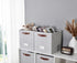 DECOMOMO Storage Bins, Cube Storage Bin with Label Holders, Fabric Storage Cubes for Organizing
