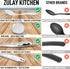 Zulay Kitchen Stainless Steel Cooking Utensil - Durable Kitchen Gadgets - Easy to Clean Kitchen Tools - 11.5" Spoon
