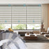SmartWings Motorized Zebra Shades, 90% Blackout Light Filtering, Work with HomeKit, Alexa, Google Home, Customized