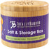 Totally Bamboo Salt Cellar Bamboo Storage Box, 6 Ounce Capacity, "Take Life with a Grain of Salt" Engraved Lid