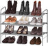 3-Tier 916 Closet, Simple Houseware Shoe Rack Storage Organizer, Grey Space-Saving Shoe Shelf, Holds Pairs, Sturdy
