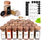 Churboro 24 Spice Jars with 547 Labels - Glass Spice Jars with