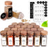 Churboro 24 Spice Jars with 547 Labels - Glass Spice Jars with