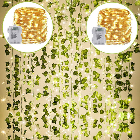 KASZOO 24Pack / Each 82 inch, Artificial Ivy Garland Fake Plants with