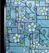 DUOFIRE Stained Glass Window Film, Color Flower Pattern, Decorative Glass Film, No Glue, 17.7in. x 78.7in.